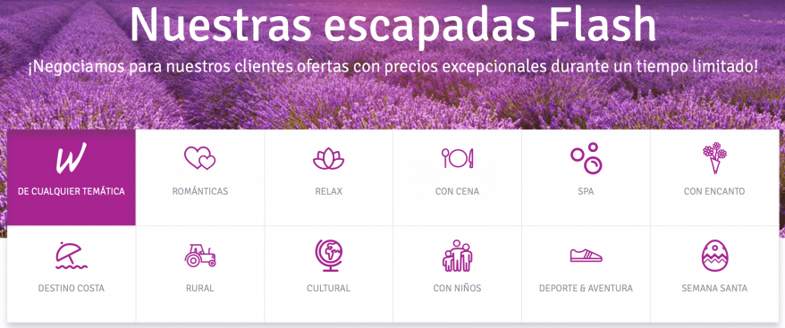 escapadas flash weekendesk | easyDest.com
