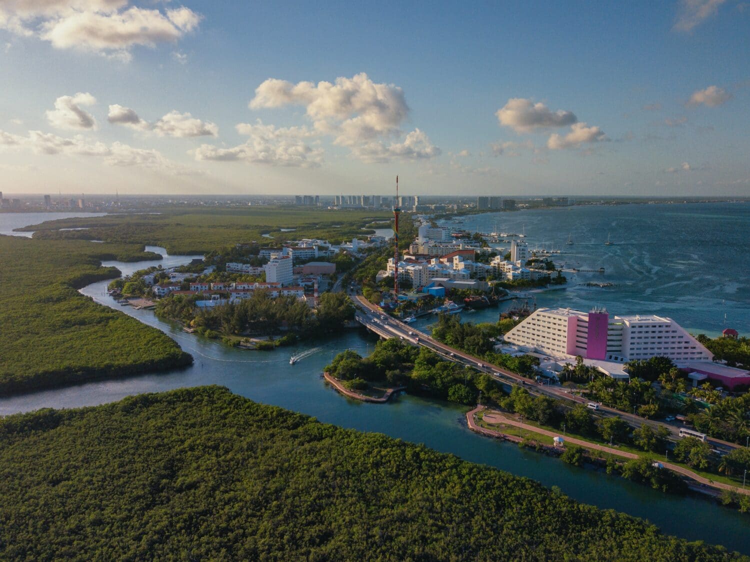aerial view of island