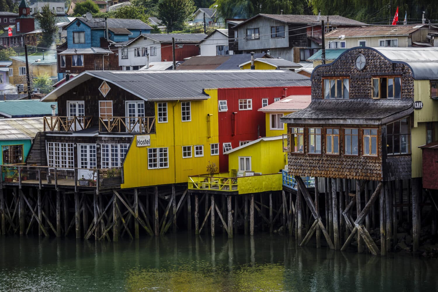 Palafitos en Castro, isla de Chiloé, Chile.